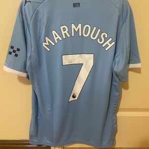 Marmoush Man City Puma Light Blue Men's Jersey Size L